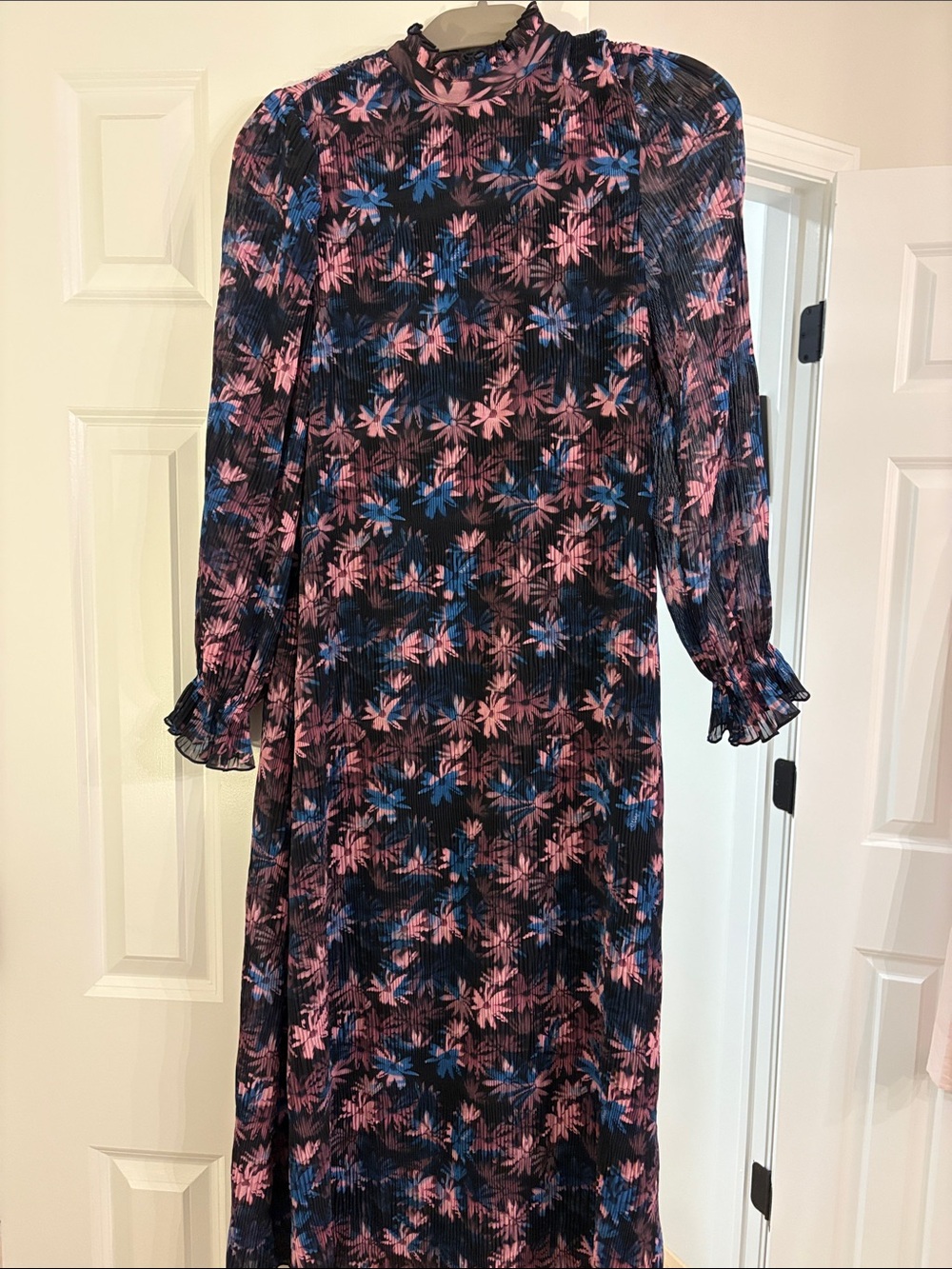 Ganni Pink & Blue Floral Maxi Dress